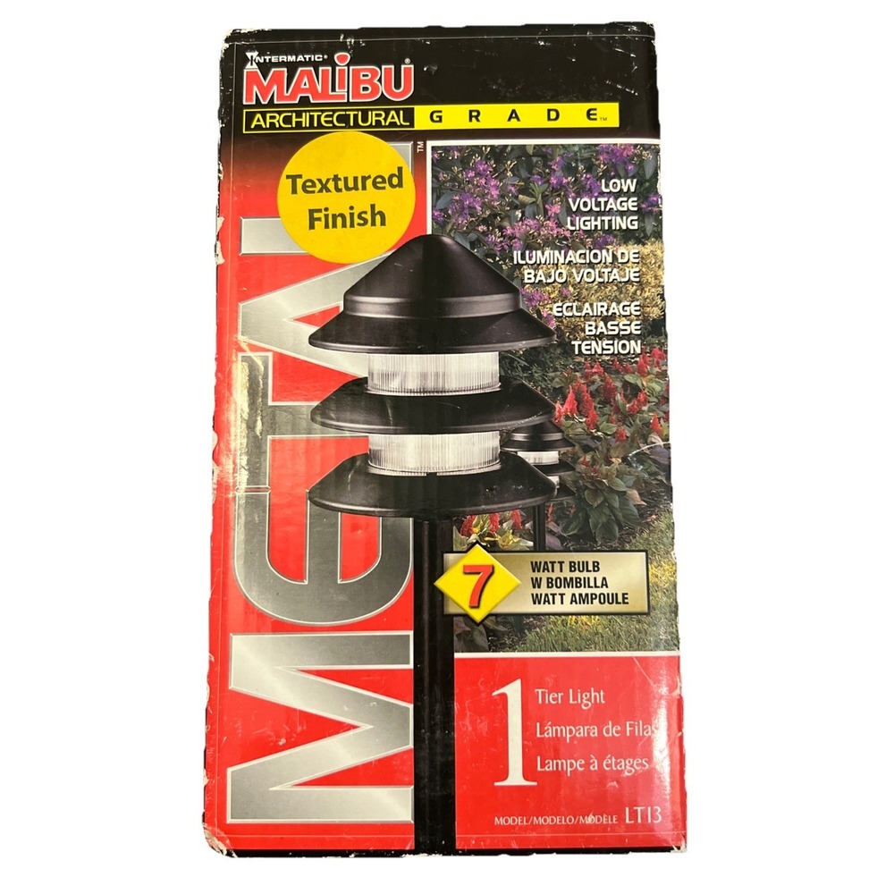 Intermatic Malibu LT13 Metal Low Voltage 7 Watt 3 Tier Landscaping Light New